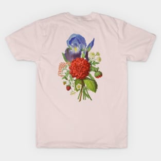 Flowers Bouquet Vintage Botanical Illustration T-Shirt